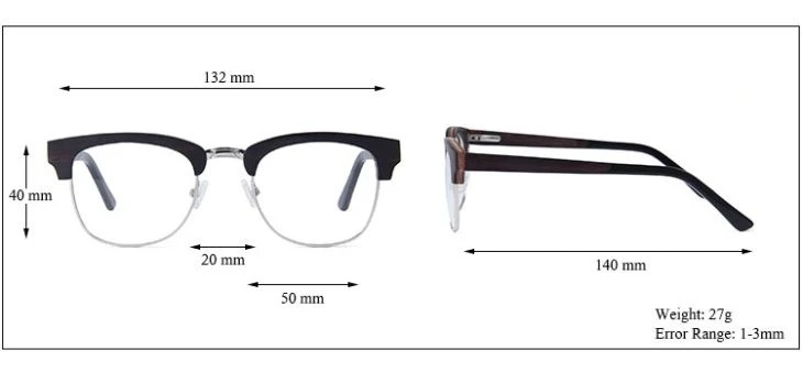 Half Frame Optical Acetate Sunglasses